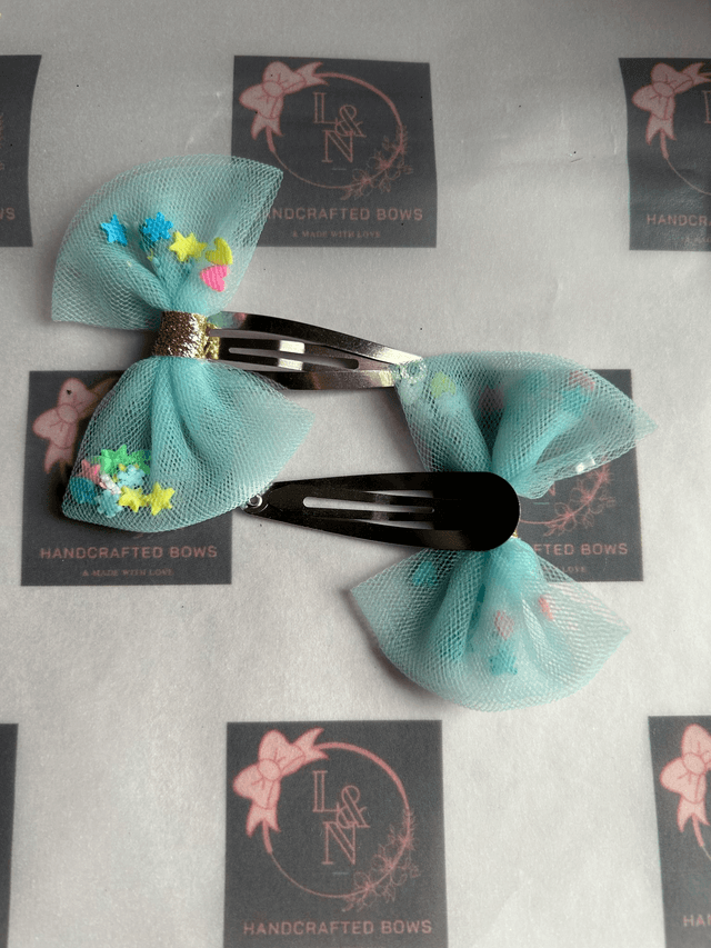 Confetti Tulle Snap Clips