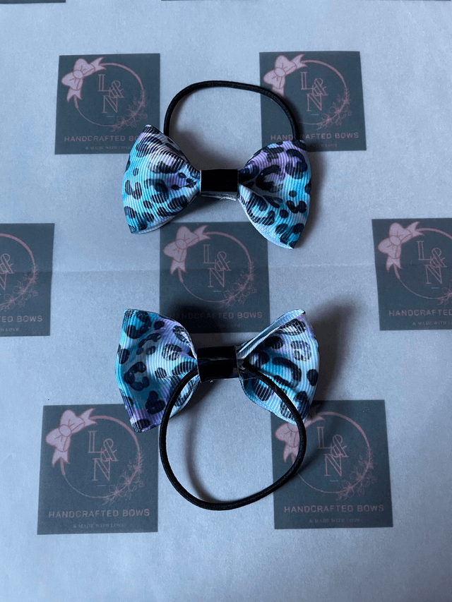 Blue & Purple Leopard Print Bobbles