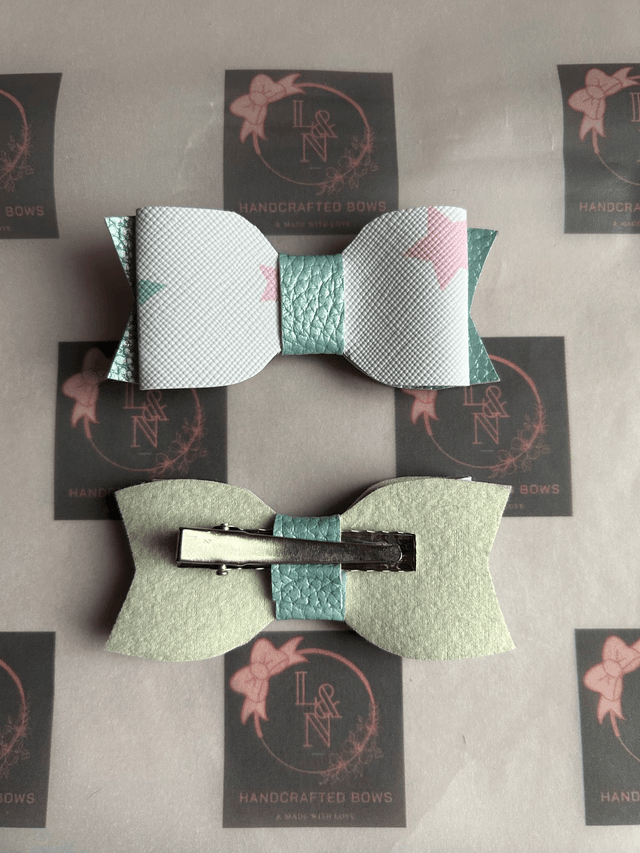 Shimmer Blue & Stars Bows