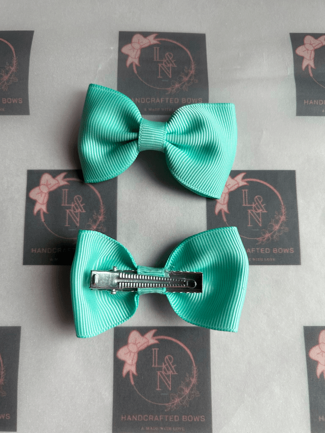 Teal Ribbon Bows