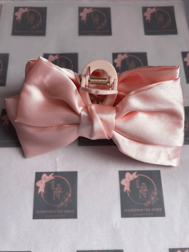 Baby Pink Satin Claw Clip