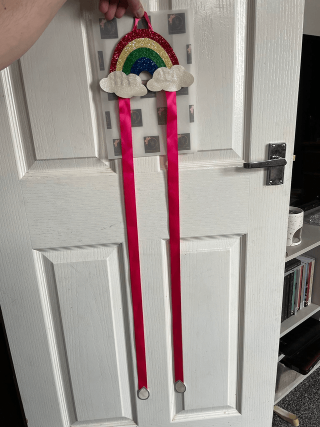Bright Rainbow Bow Holder
