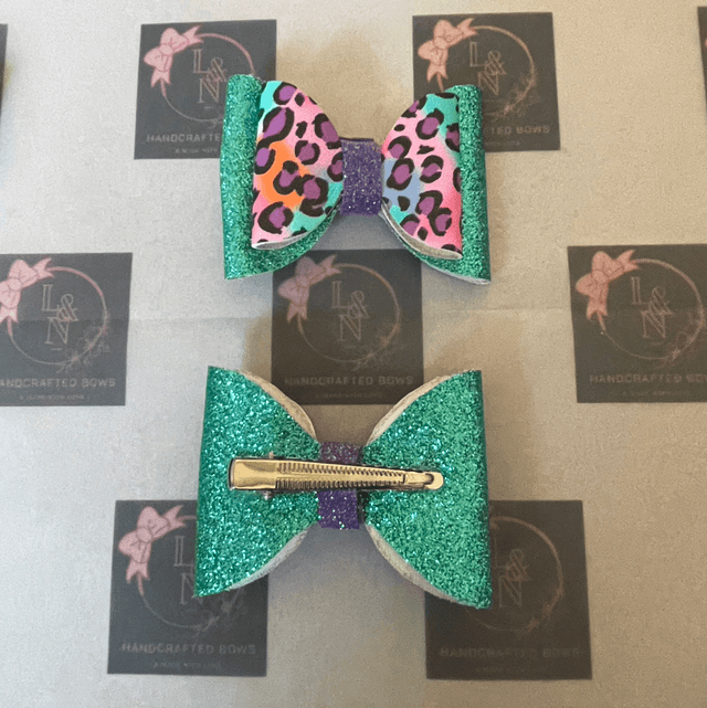 Bright Leopard Print Bows