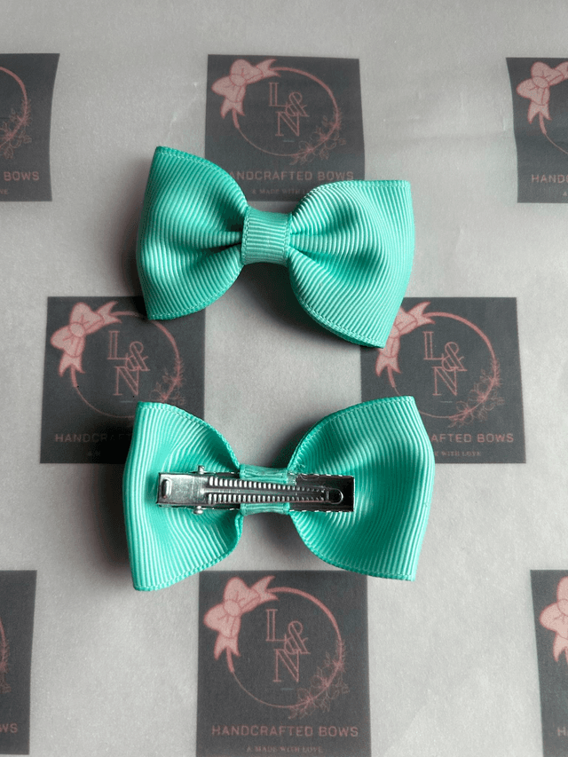 Teal Ribbon Bows