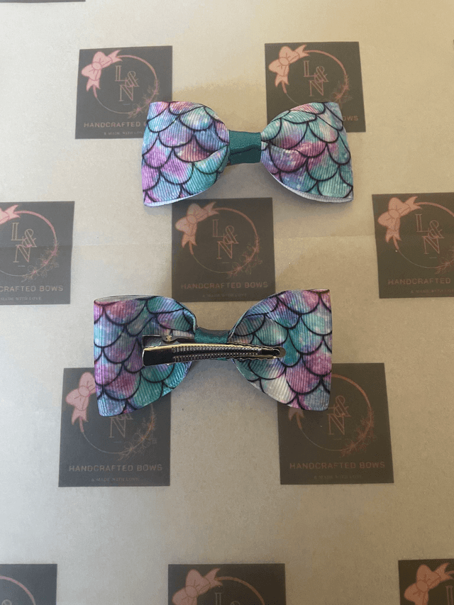 Mermaid Scales Ribbon Bow